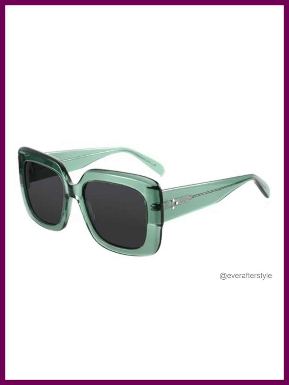 Polarized Sunglasses Women Retro Oversize Square Acetate UV400 Protection